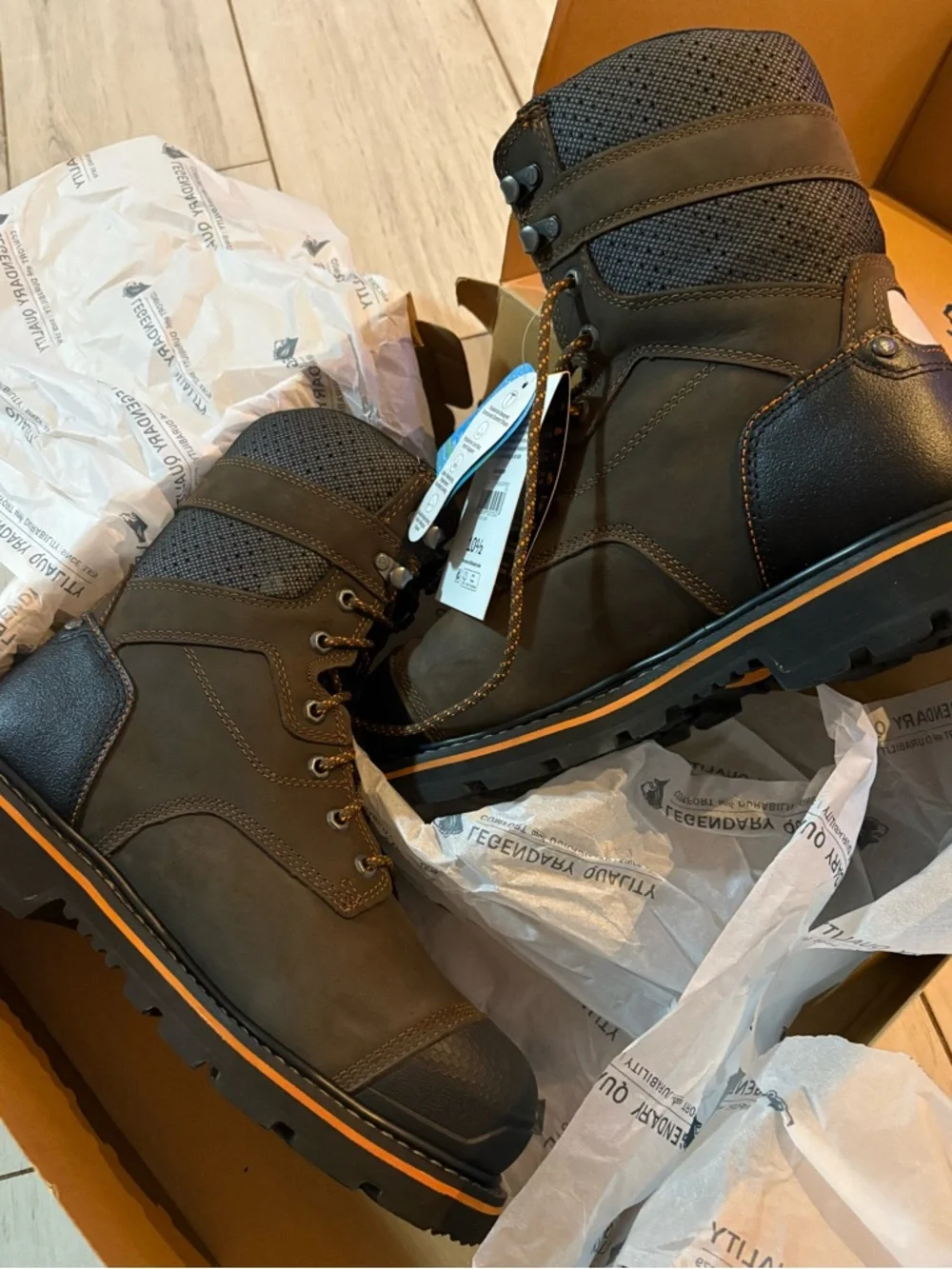 Herman Survivors Men's Olive Brown Work Boots - Rugged Lace-Up Comfort